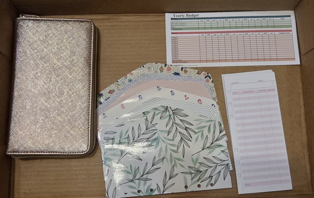 Cash Envelope Wallet -Includes Budget Envelopes, Tracking sheets and more